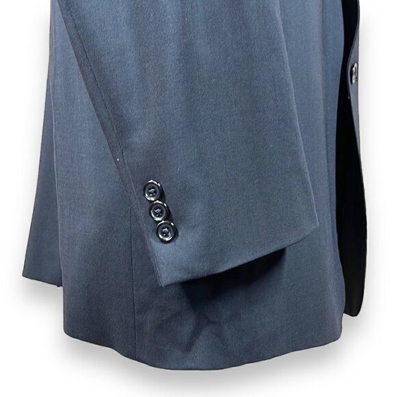 Donna Karan Signature Blazer Mens 44L Black Italian Wool Three Button Sport Coat - Picture 6 of 16